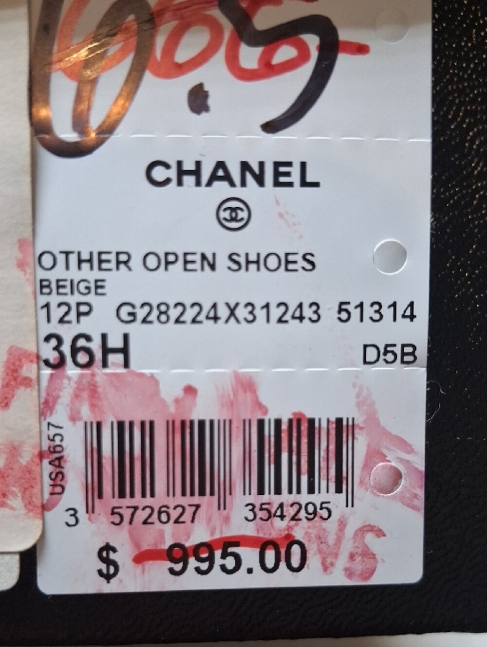 CHANEL Beige Leather Peep-Toe Pumps with Embellished Block Heel - Picture 11 of 12